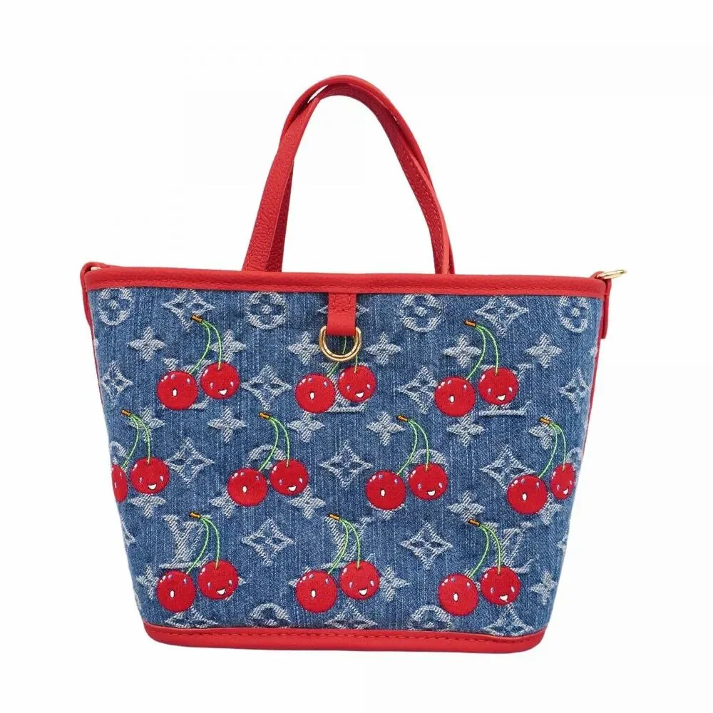 Louis Vuitton Denim Cherry Neverfull Inside Out BB LV x TM Murakami 2025 New